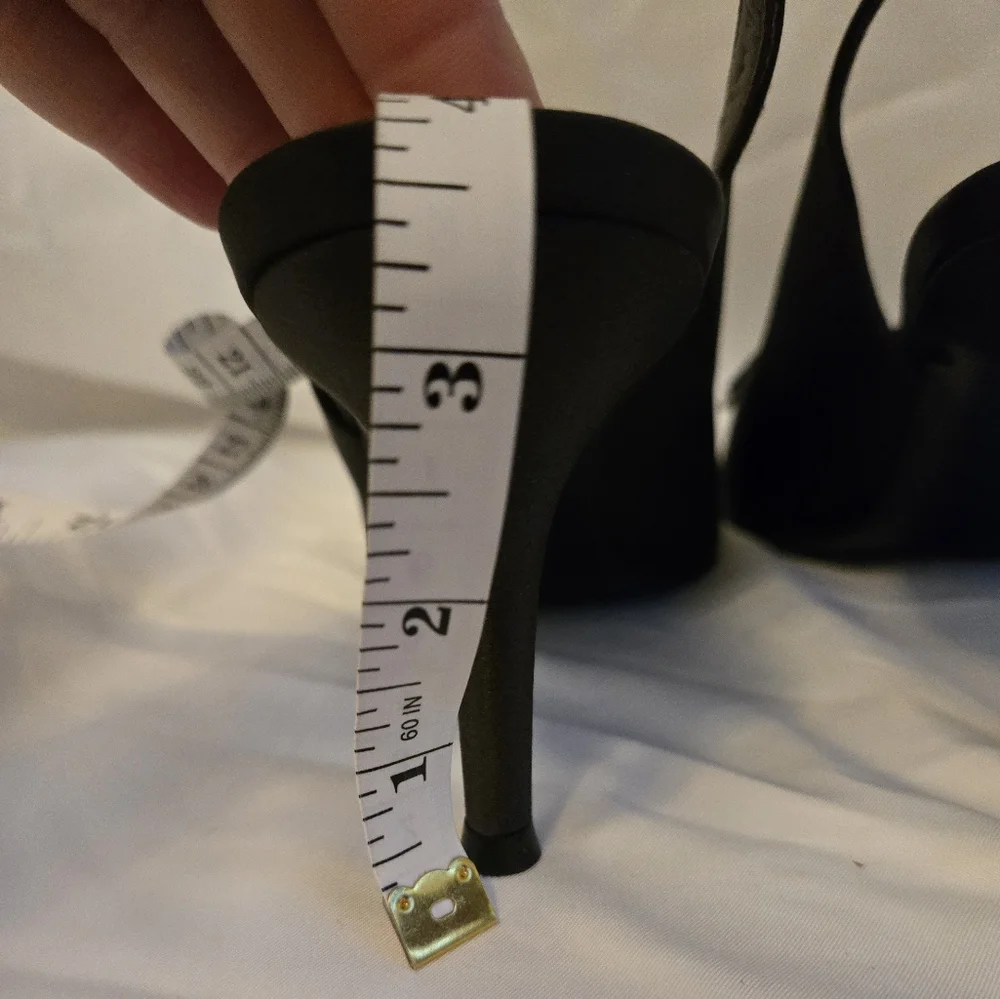 Stuart Weitzman Brown Satin Bow Peep Toe Heels | Size 10 - Picture 8 of 8